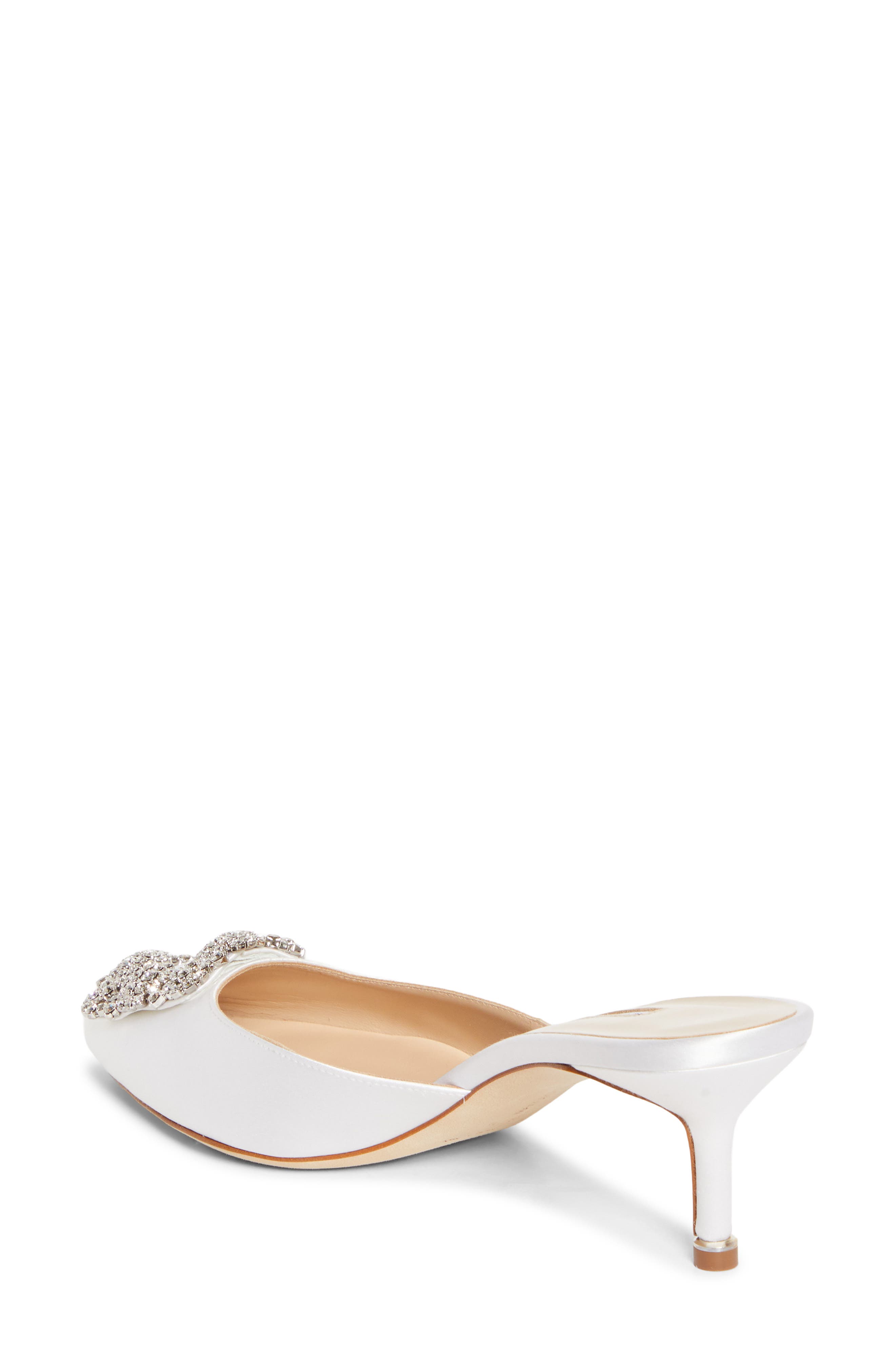 Manolo Blahnik Hangisimu Mule Pump, Alternate, color, White