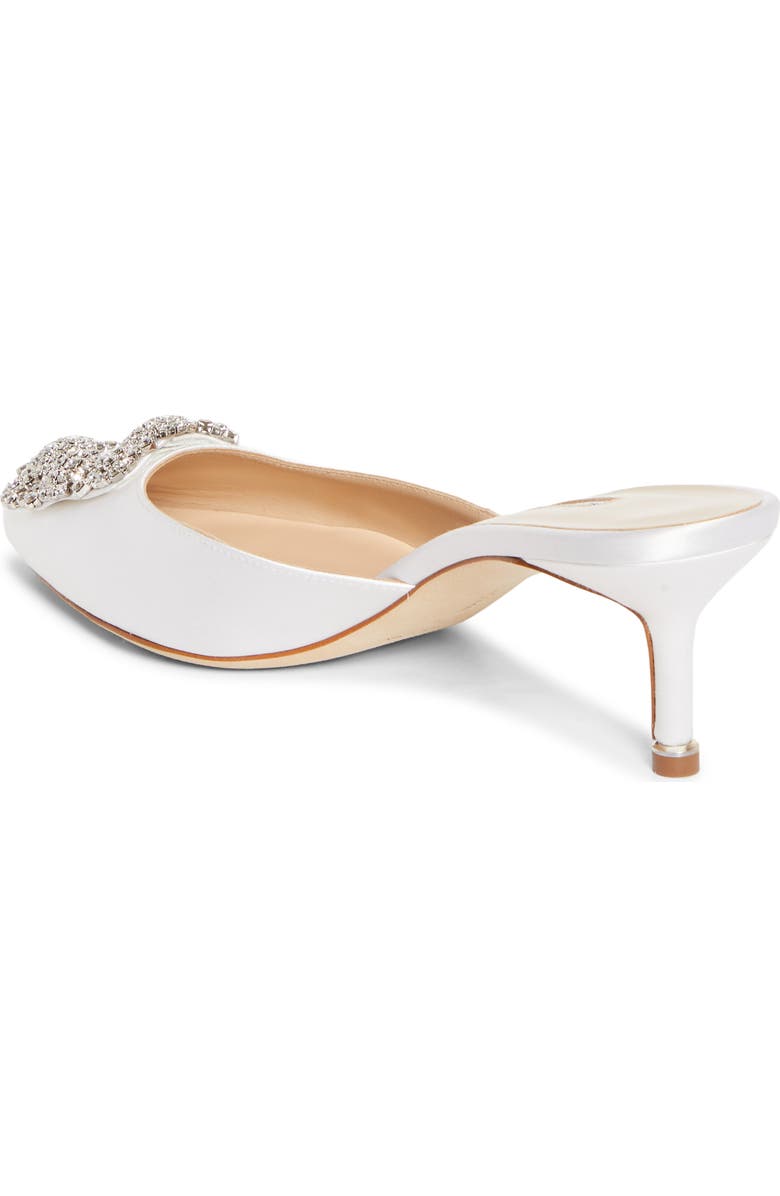 Manolo Blahnik Hangisimu Mule Pump, Alternate, color, White