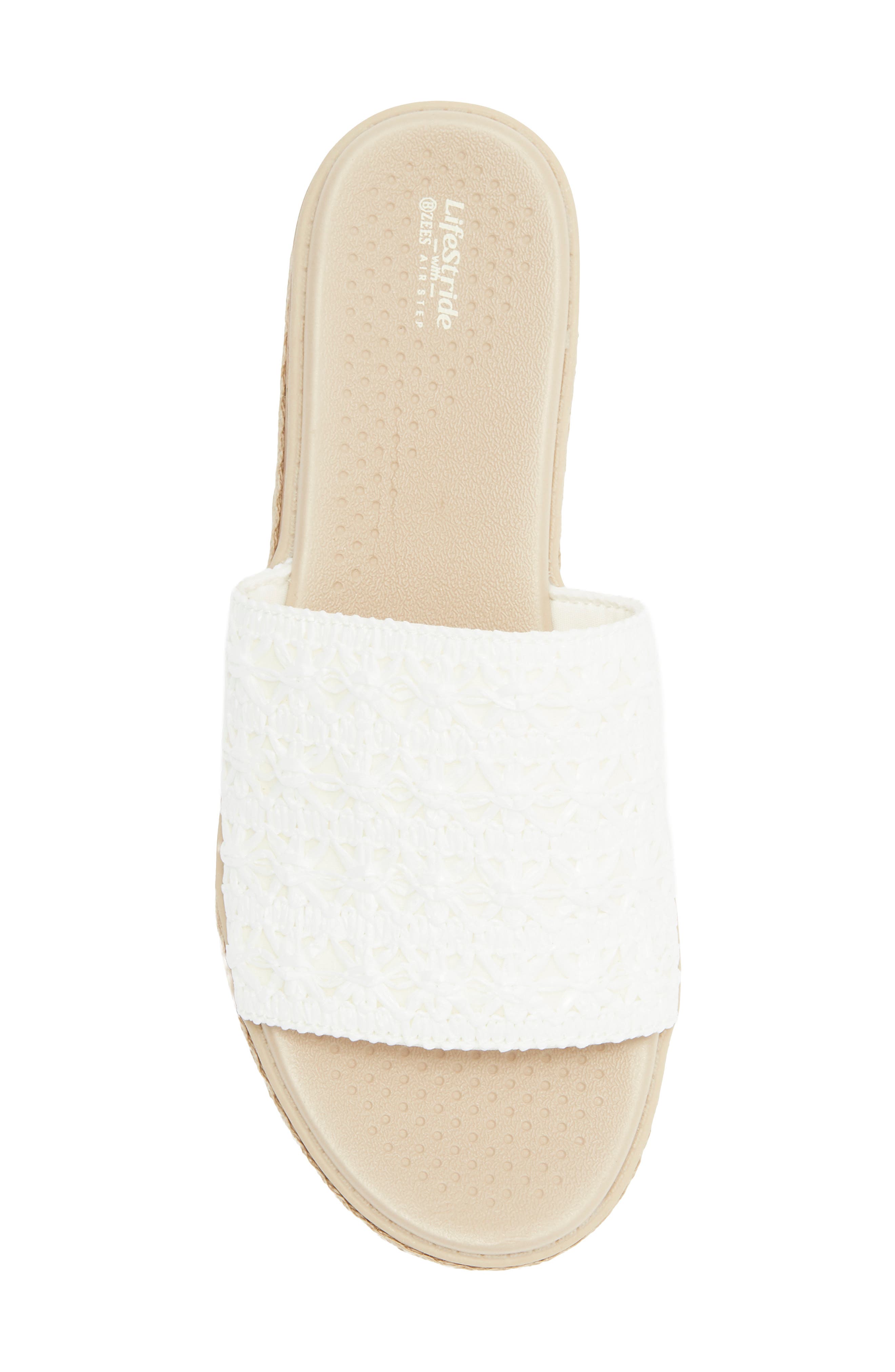 Breezy Slide Sandal, Alternate, color, BRIGHT WHITE