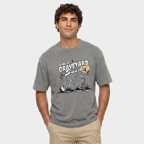 Graveyard Smash Skeleton Garment Dyed T-Shirt