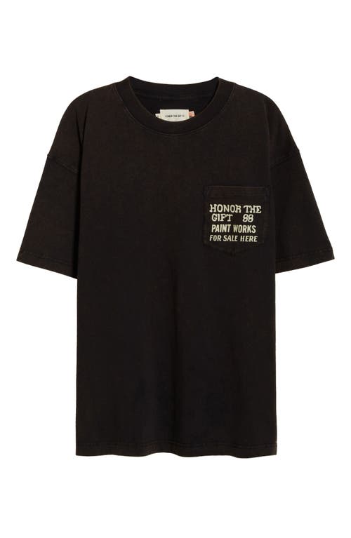 Honor The Gift Paint Works Graphic Pocket T-shirt In Black