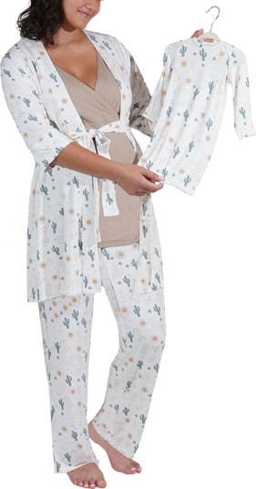 Everly Grey Analise During & After 5-Piece Maternity/Nursing Sleep 