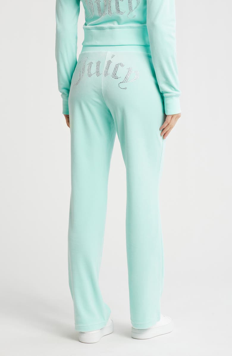 Juicy Couture Velour Wide Leg Track Pants, Alternate, color, 