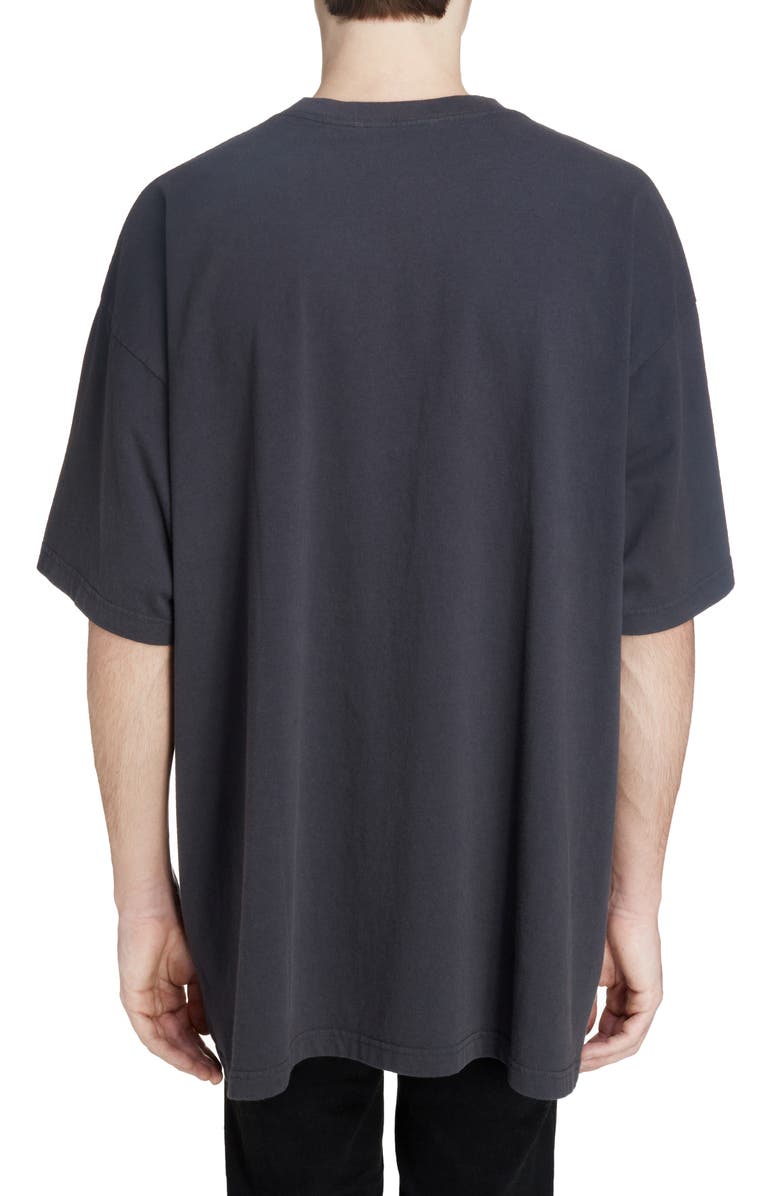 Balenciaga Longline Logo T-Shirt, Alternate, color, 
