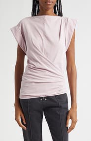 Isabel Marant Maisan Draped Asymmetric Cotton T-Shirt