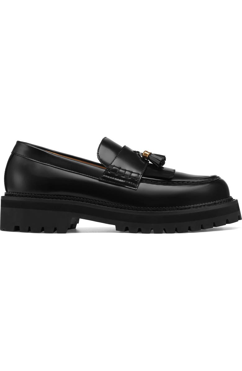 Naked Wolfe Banter Box Leather Loafer, Alternate, color, Black