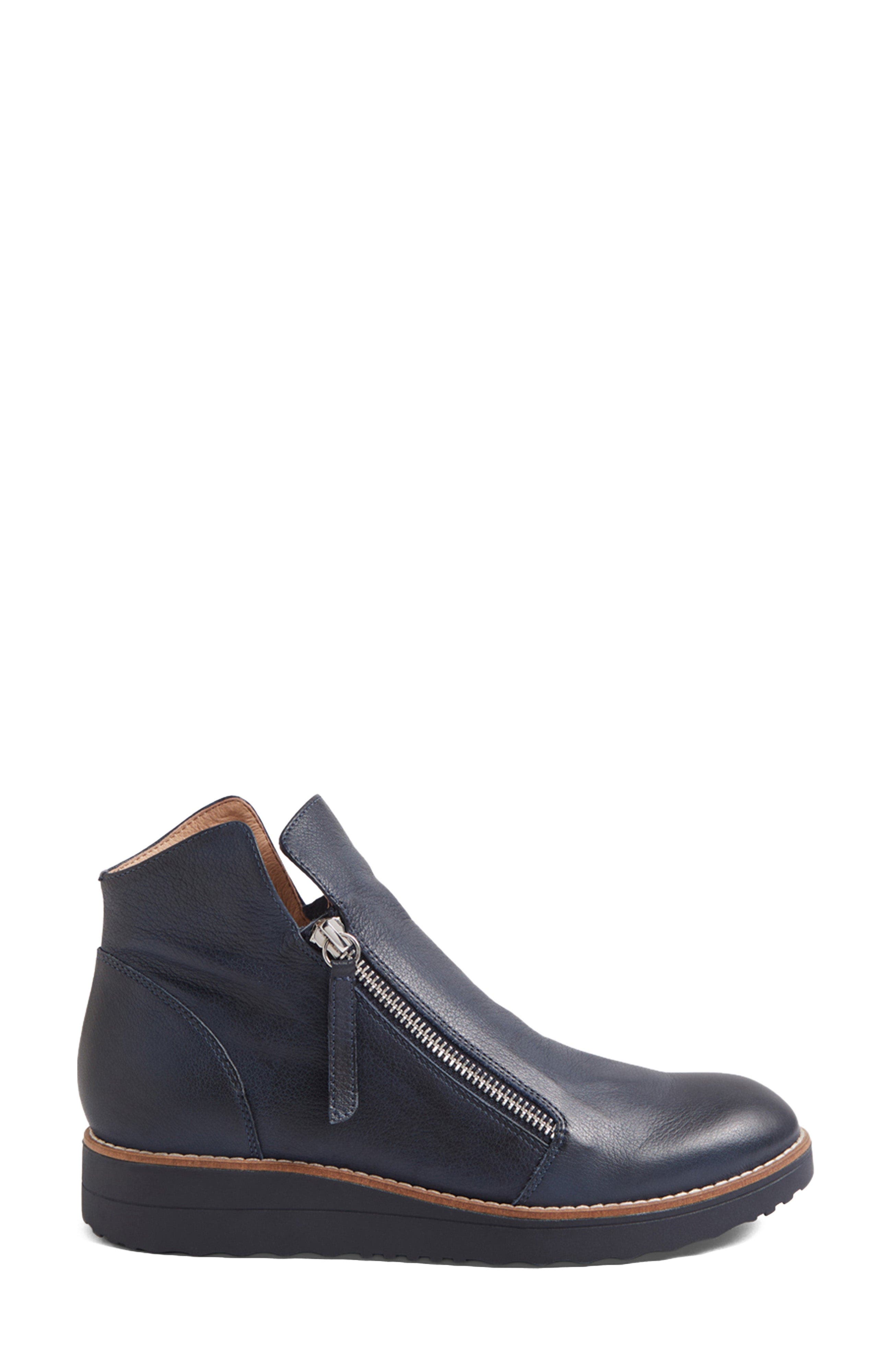 Ohmy Double Zip Boot, Alternate, color, Navy/ Navy Sole Leather