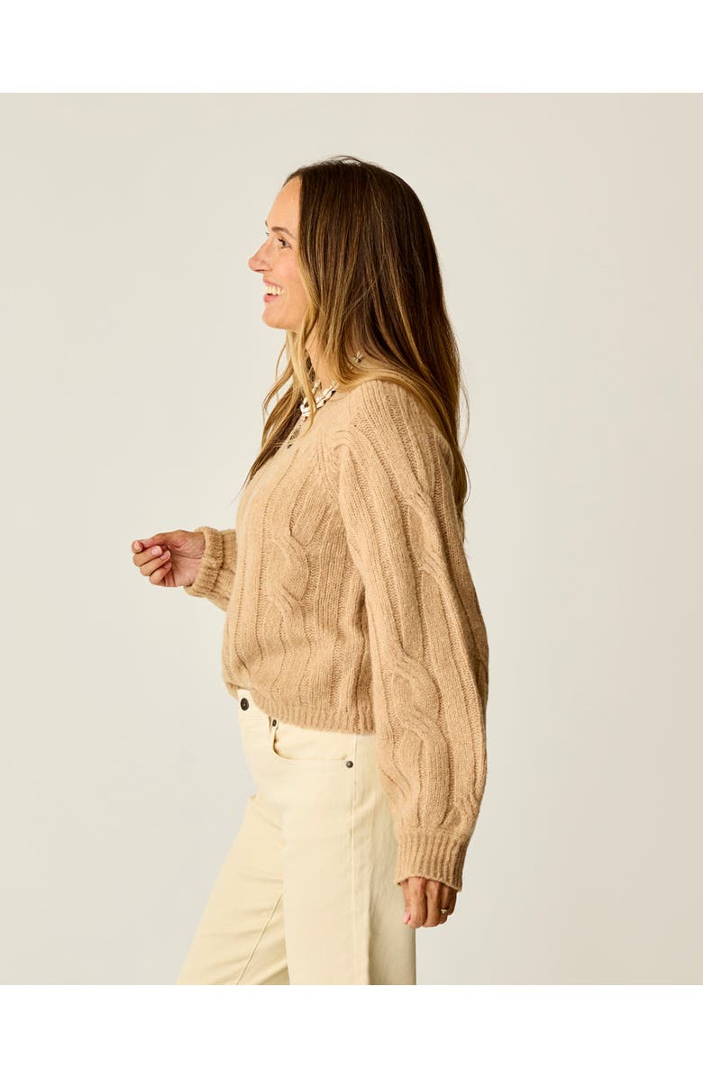 Carve Designs Eloise Wool Sweater, Alternate, color, Camel