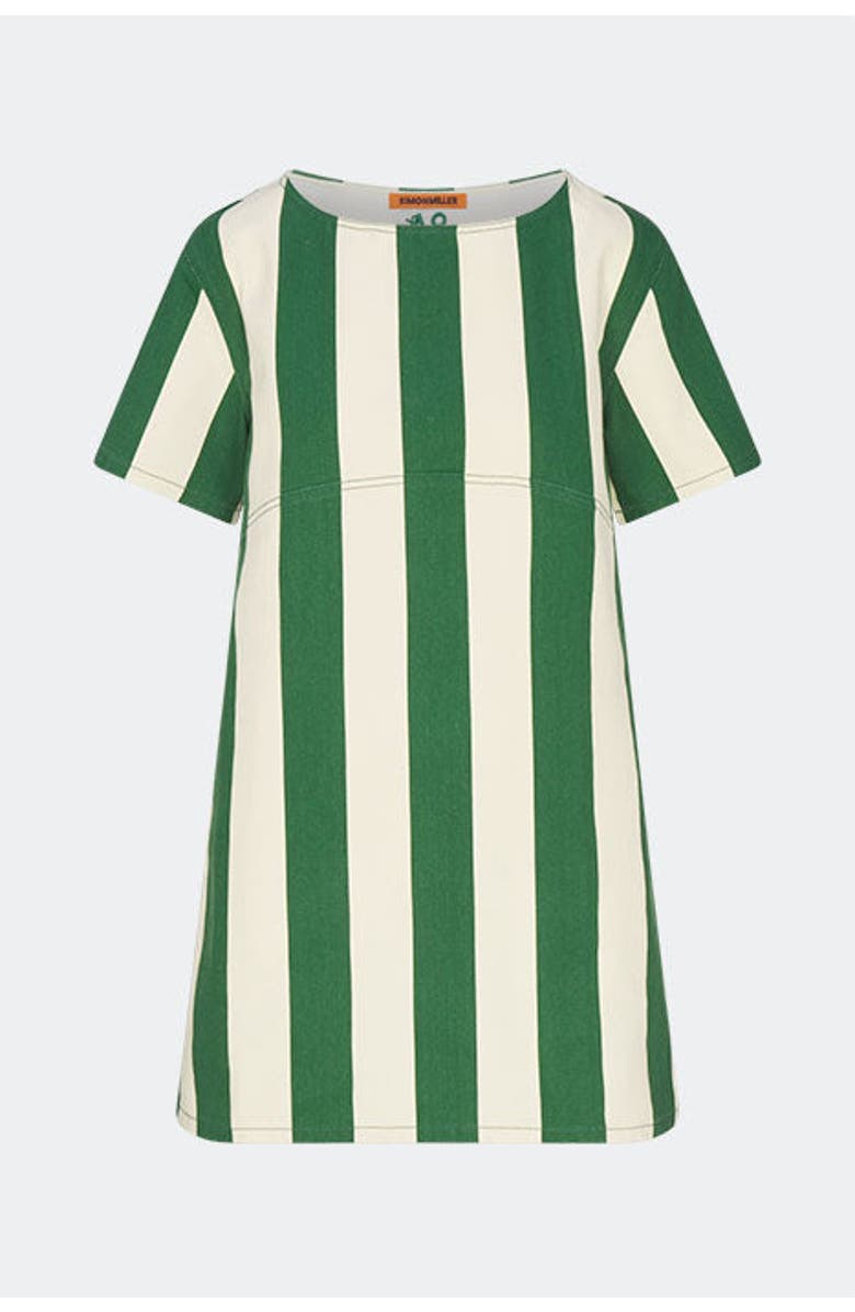 SIMONMILLER Sahara Short Sleeve Mini Dress, Alternate, color, Gummy Green/Ecru