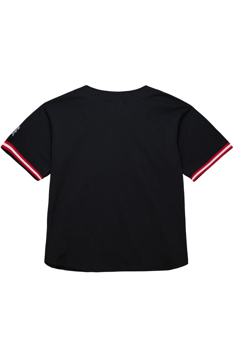 Mitchell & Ness Men's Mitchell & Ness Black Ohio State Buckeyes On The Clock Full-Button Fashion Jersey, Alternate, color,