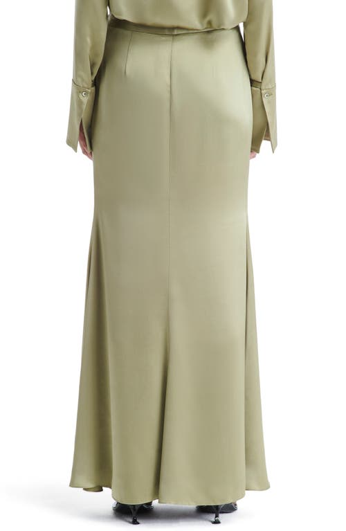 Twp At Last Silk Maxi Skirt In Sage