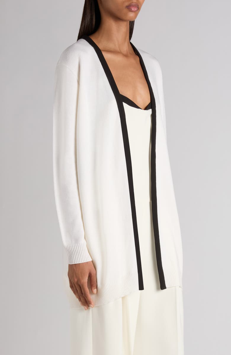 TOM FORD Contrast Trim Open Front Cardigan, Alternate, color, Sugar