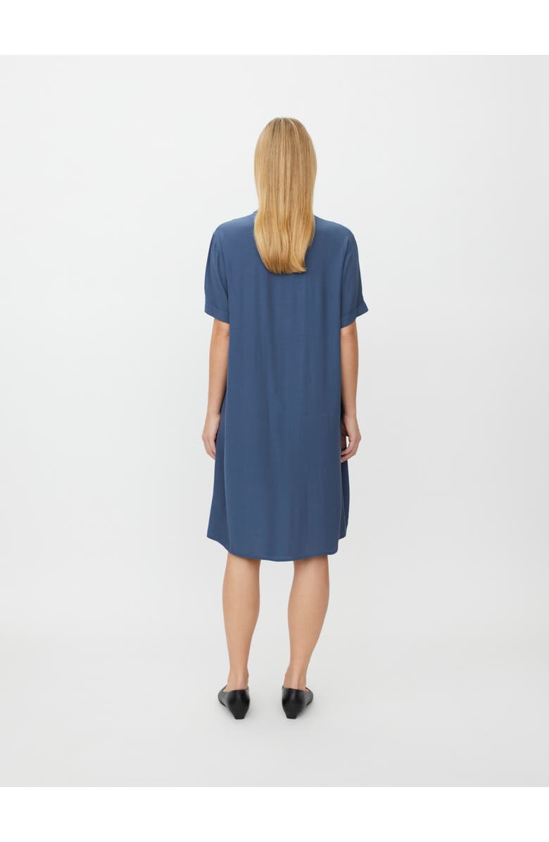Masai Copenhagen MaNysenna V-Neck Drape Detail Dress, Alternate, color, Ensign Blue