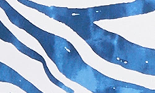 Tommy Bahama Palm Modern Zanzebra Square-neck One-piece Swimsuit In Banff Blue