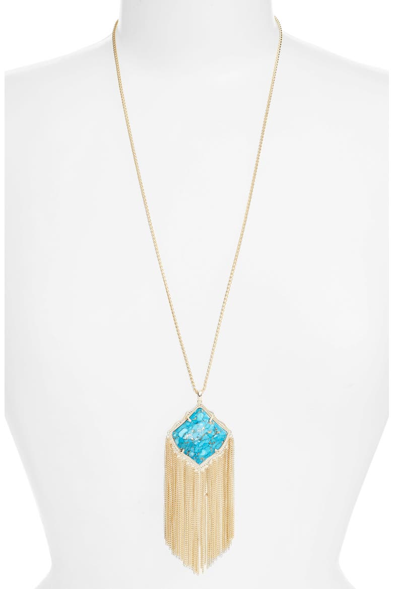 Kingston Pendant Necklace, Main, color, TURQUOISE MAGNESITE/ GOLD