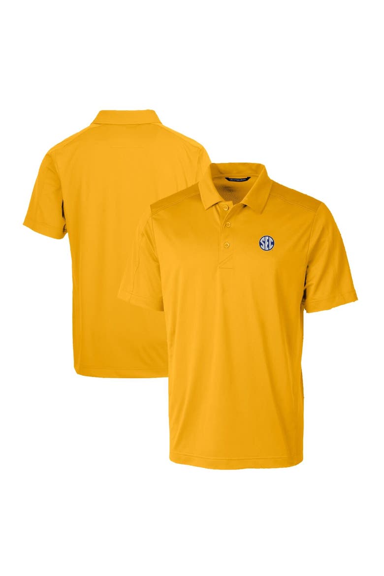 Men's Cutter & Buck  Gold SEC Gear Prospect Textured Stretch Polo, Alternate, color, Gold