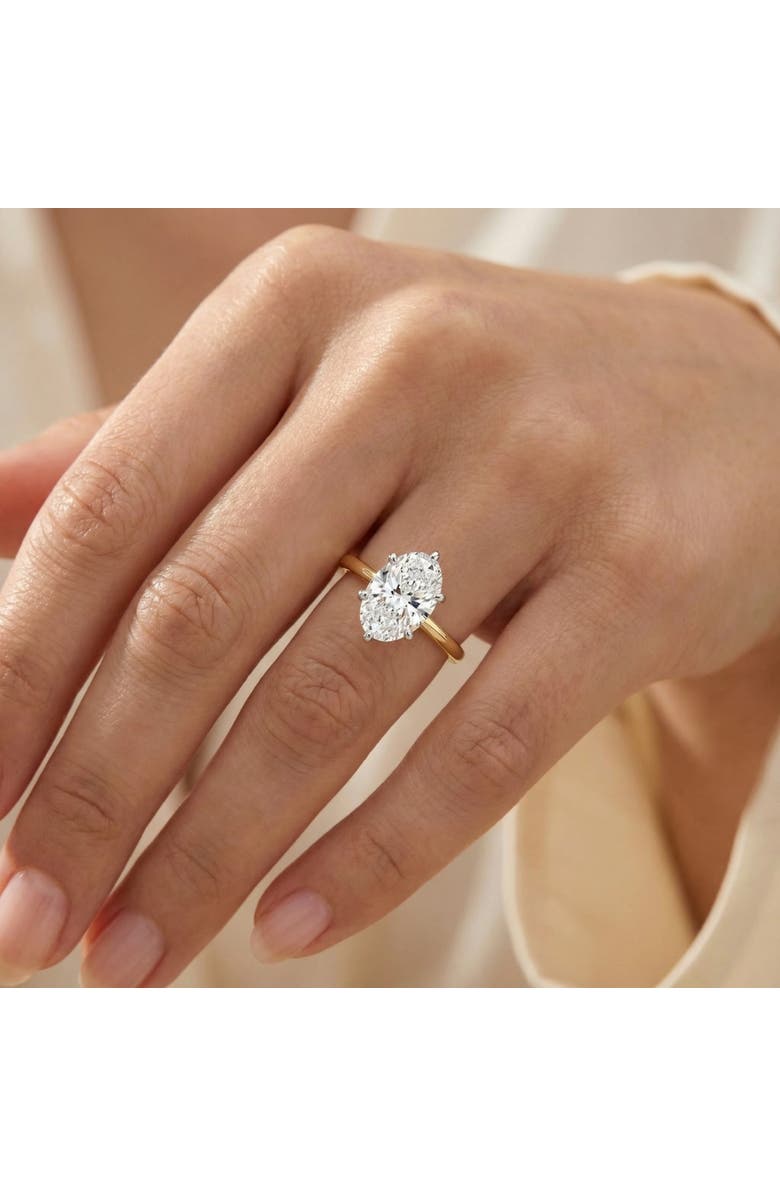 Bliss Diamond Certified 4Ct Oval Solitaire Diamond Engagement Ring 14k Gold Lab Grown, Alternate, color, 14K Yellow Gold