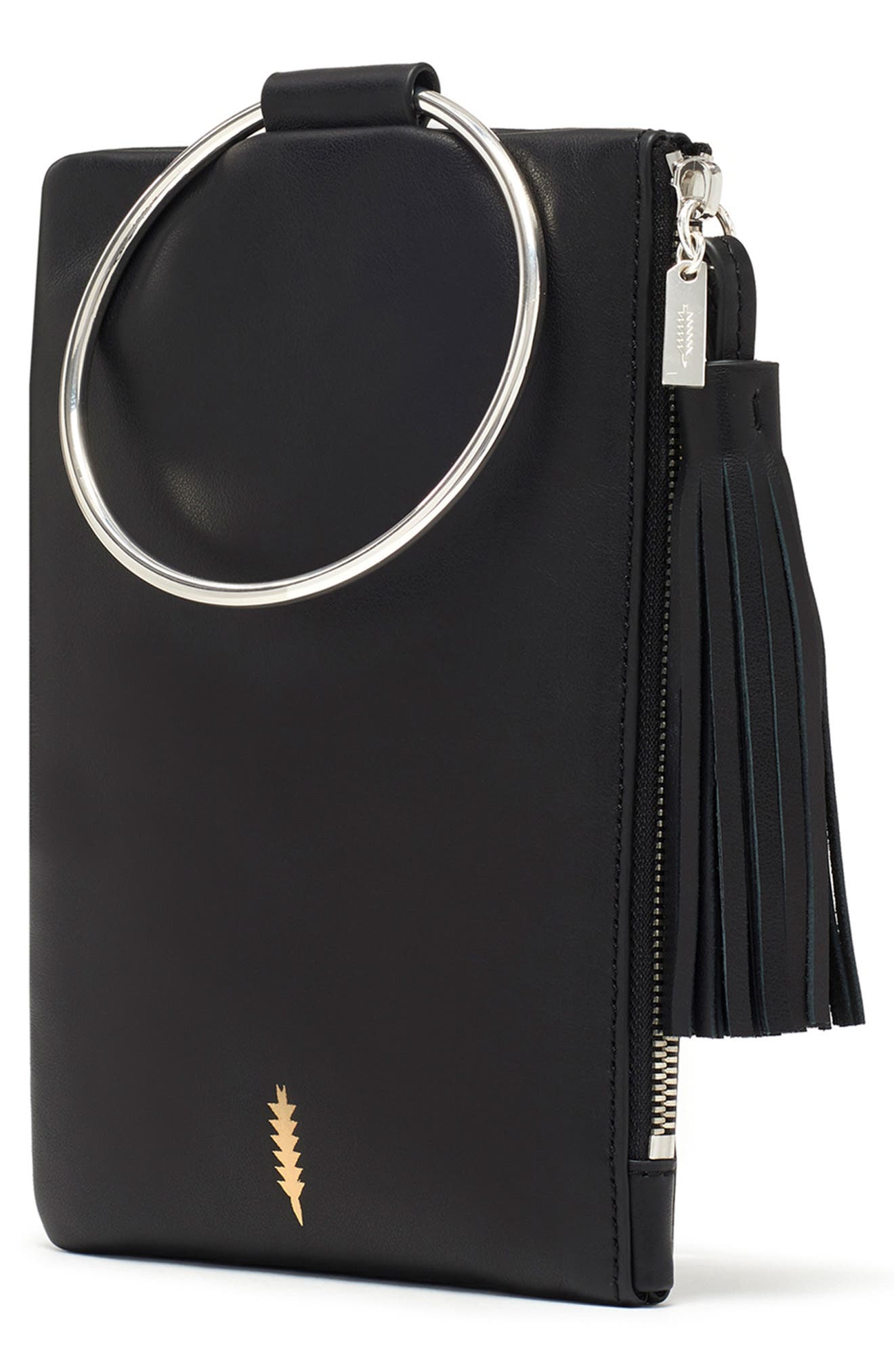 Thacker Nolita Ring Handle Leather Clutch, Alternate, color, 