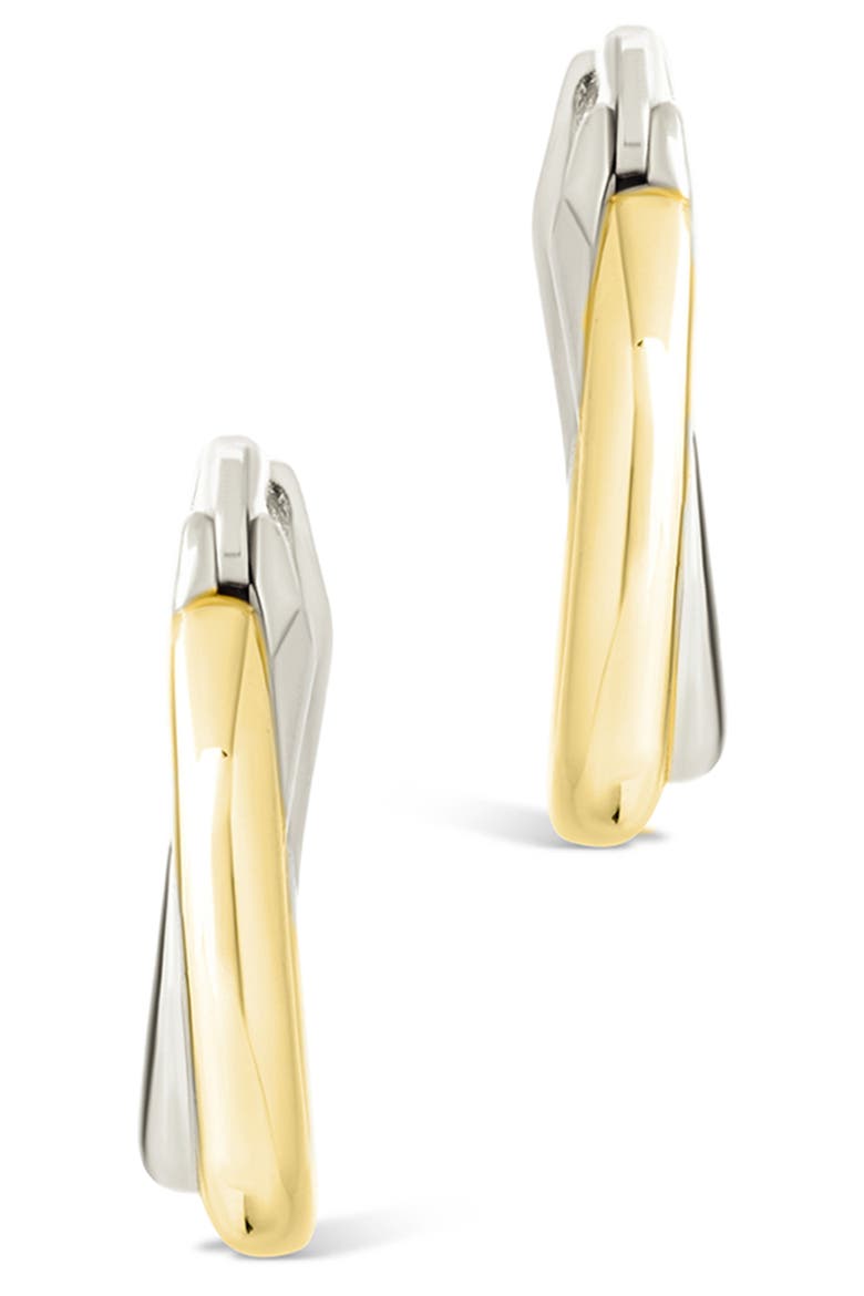 Janice Twisted Huggie Hoop Earrings, Alternate, color, SILVER/ GOLD MULTI