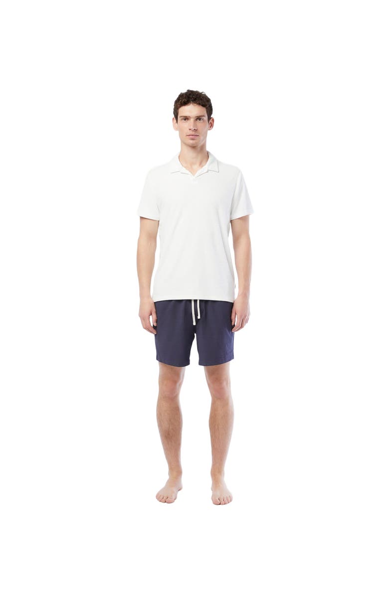 Onia Towel Terry Johnny Collar Polo, Main, color, White