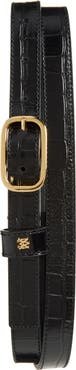 AMIRI Croc Embossed Leather Belt