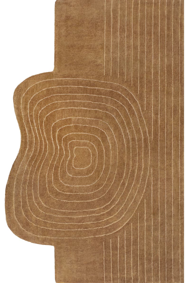 JONATHAN Y Retro Bohemian Abstract Striped Handwoven Wool Area Rug, Main, color, 