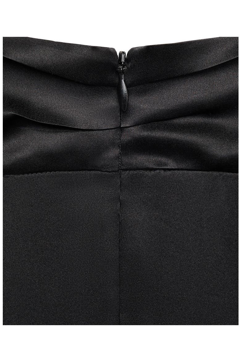 Silk High Neck Tulip Top, Alternate, color, BLACK