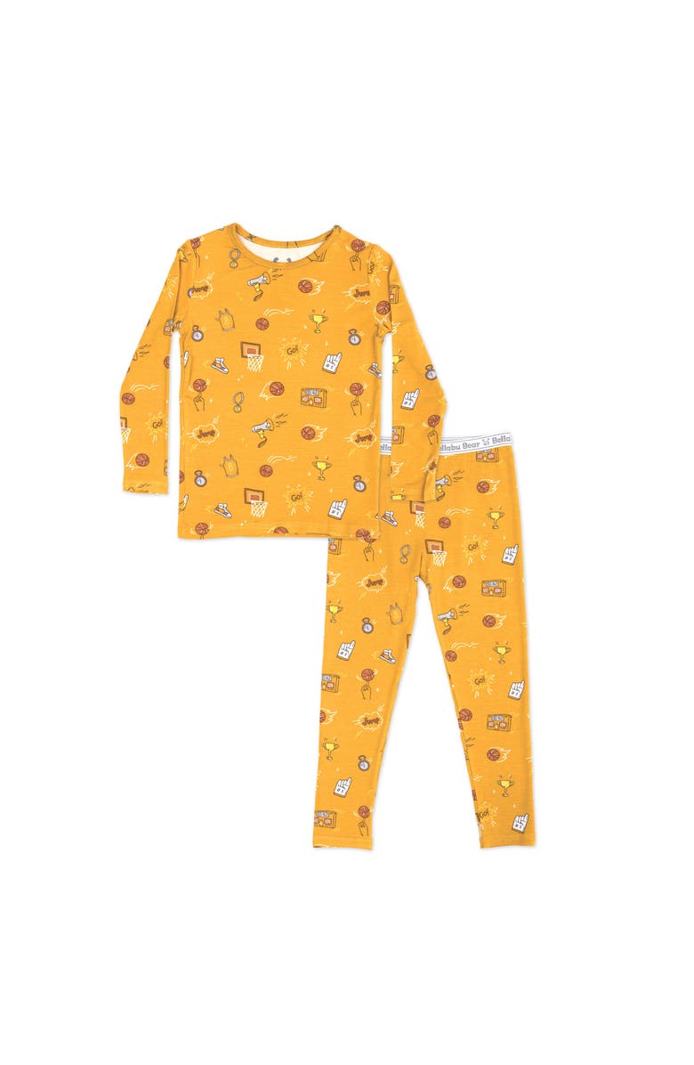 Bellabu Bear Kids' Basketball Set of 2 Piece Pajamas, Main, color, Basketball