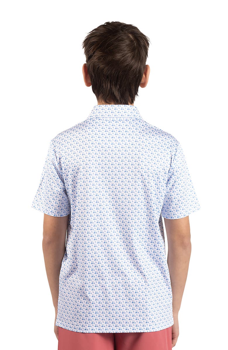 TailorByrd Kids' Carts & Byrds Knit Polo, Alternate, color, White