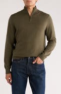 14th & Union Quarter Zip Organic Cotton & Cashmere Sweater