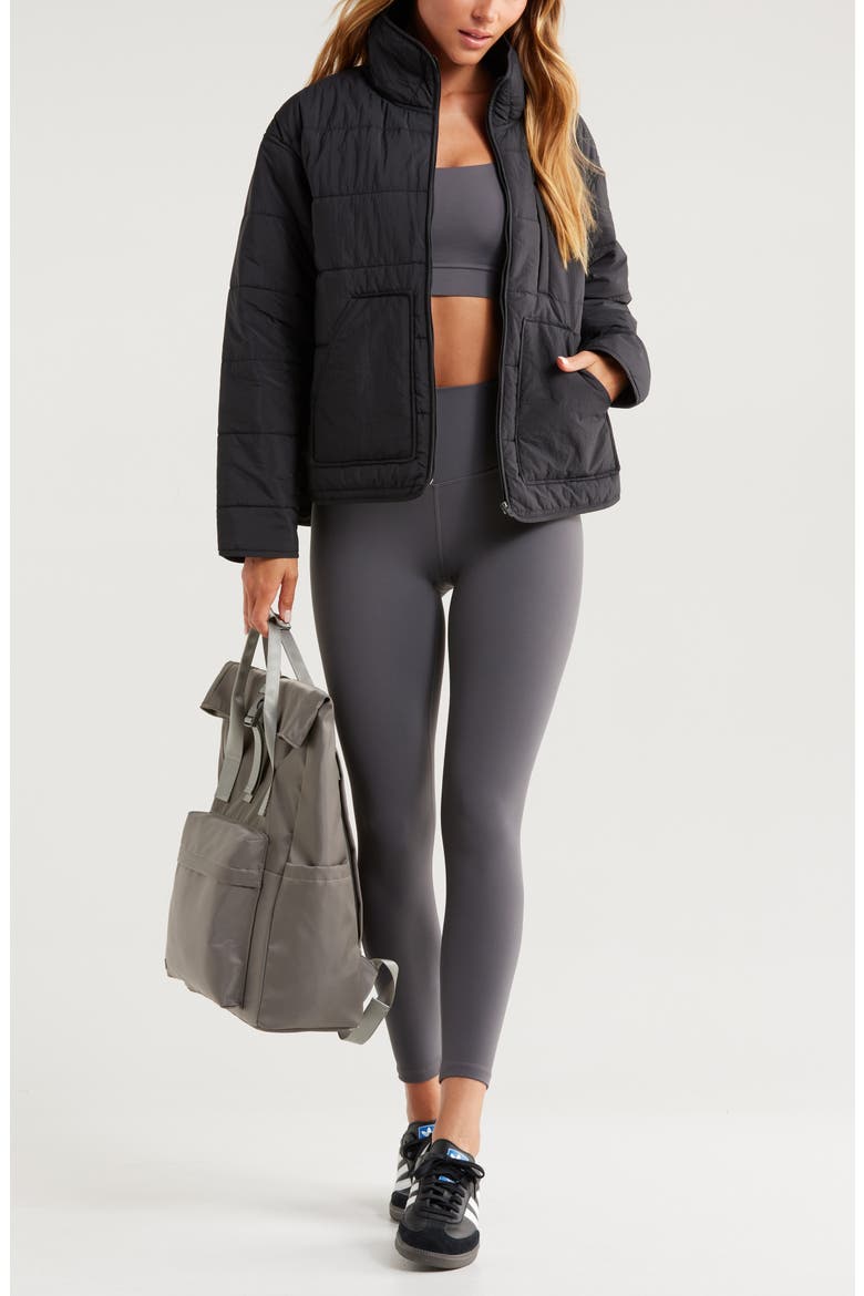 Quilted Packable Jacket, Alternate, color, BLACK