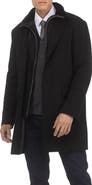 GORSKI Men's Wool Short Coat Crafted From Loro Piana with Genuine Shearling Trim