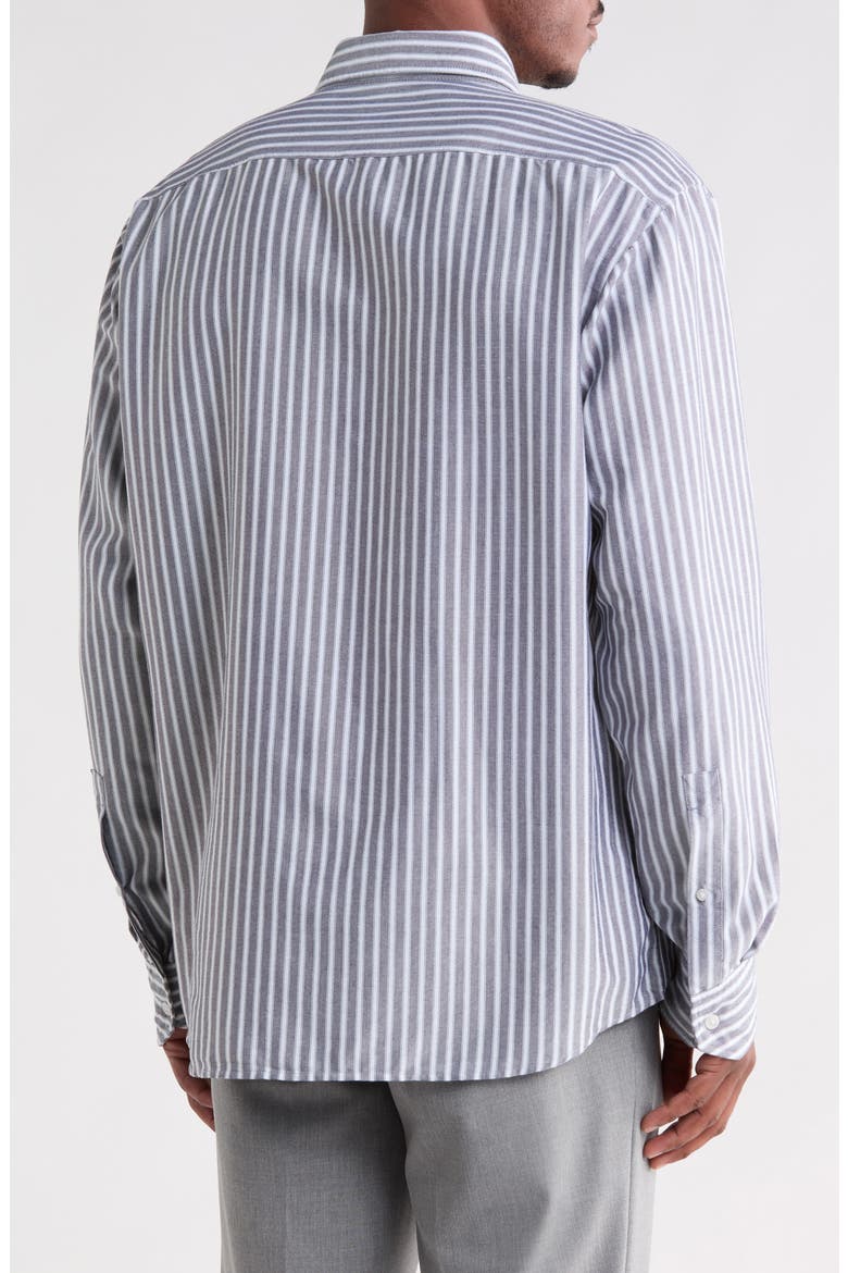 Ricoplus Striped Button Down Shirt, Alternate, color, DARK BLUE