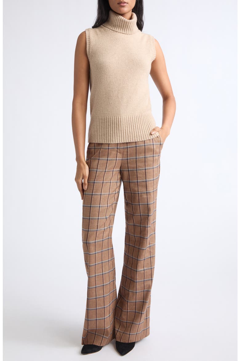 Tonelli Plaid Wide Leg Pants, Alternate, color, OCHRE MULTI