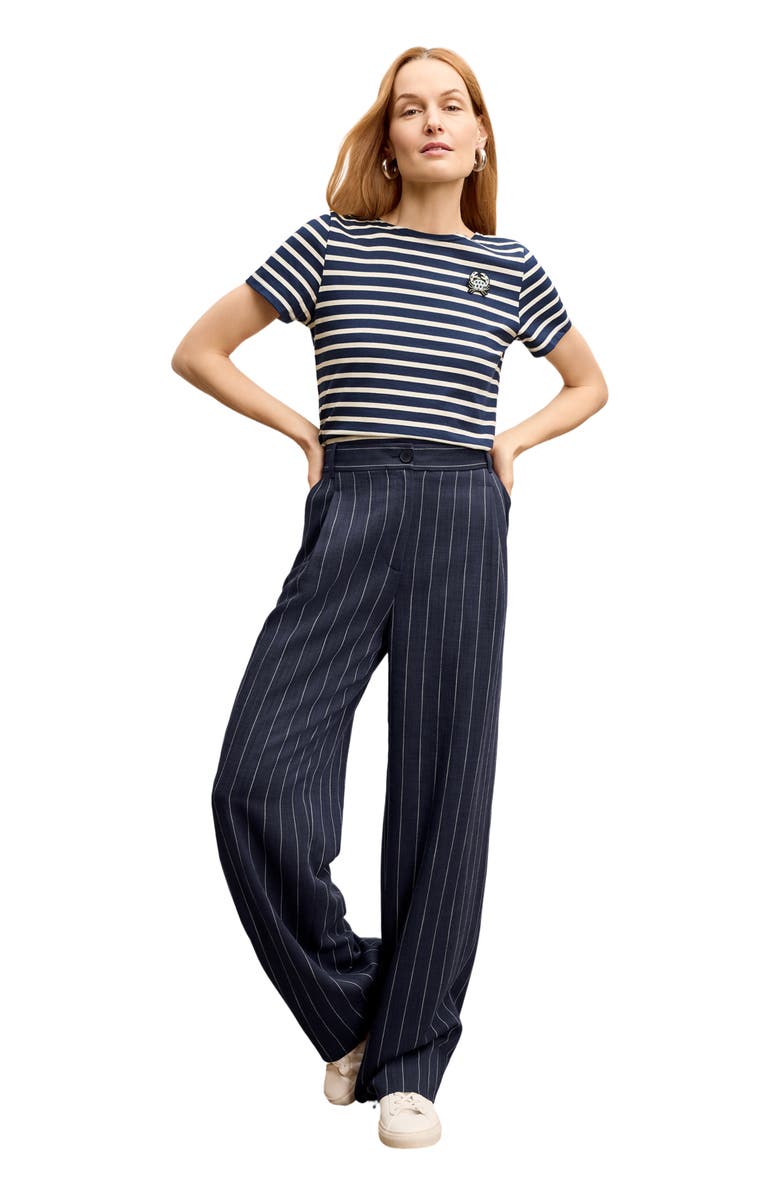 M.M.LaFleur Fitz Trouser, Alternate, color, Navy/Ivory