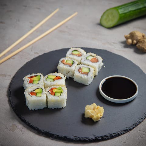 Slate Serving Board for Cheese and Appetizers, Round, 11.8-Inch