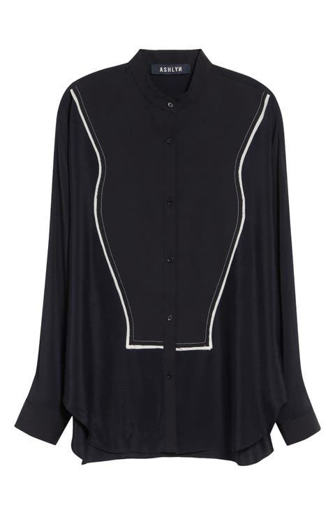 Eskil Outlined Bib Button-Up Shirt