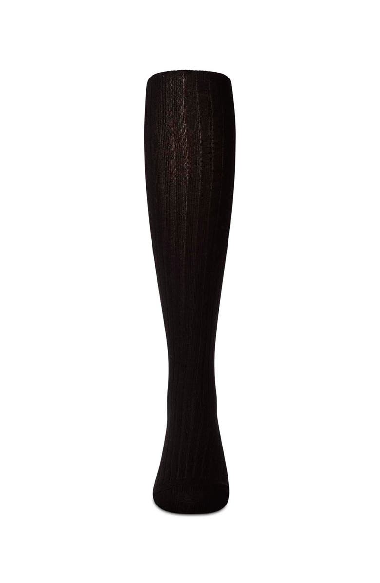 MeMoi 3 Pack Classic Ribbed Knee Socks, Alternate, color, Black