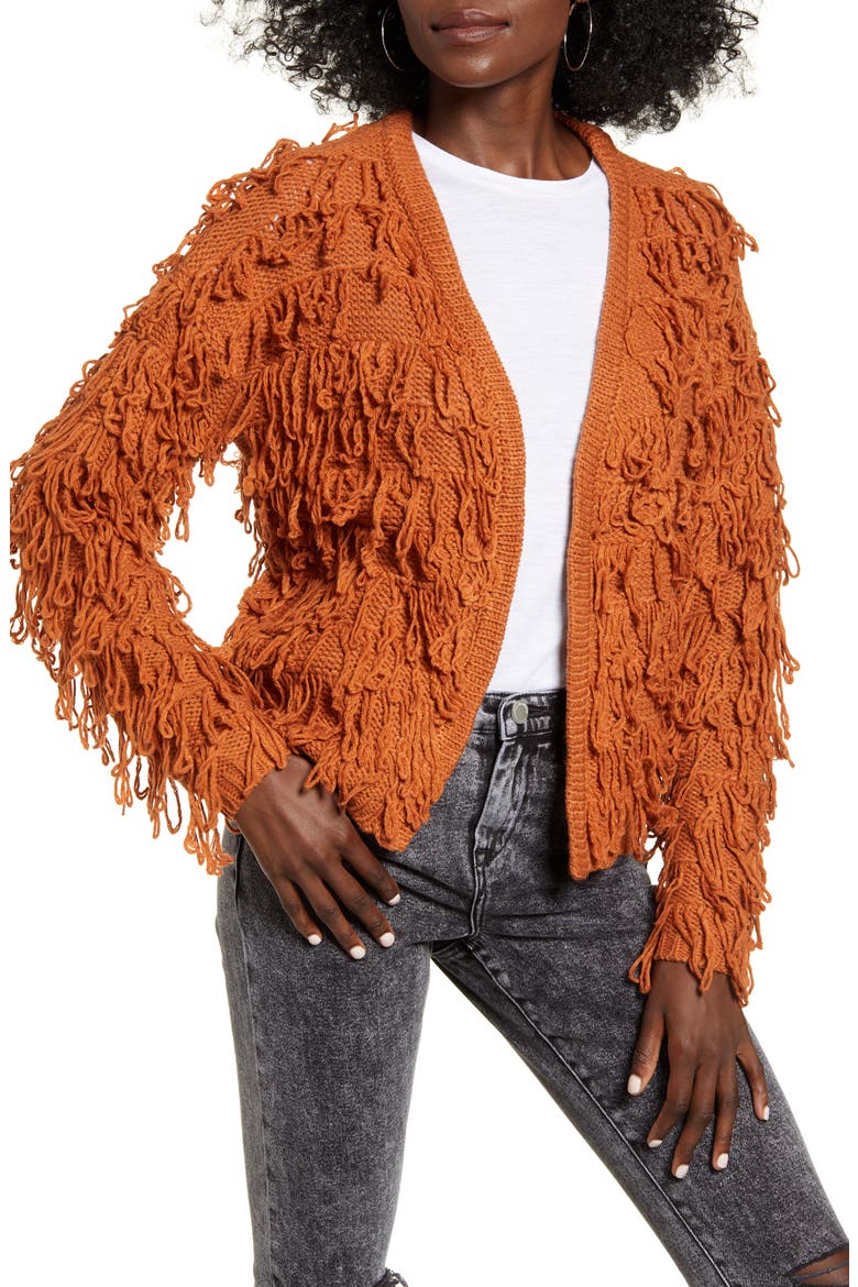 Shaggy Cardigan, Main, color, RUST