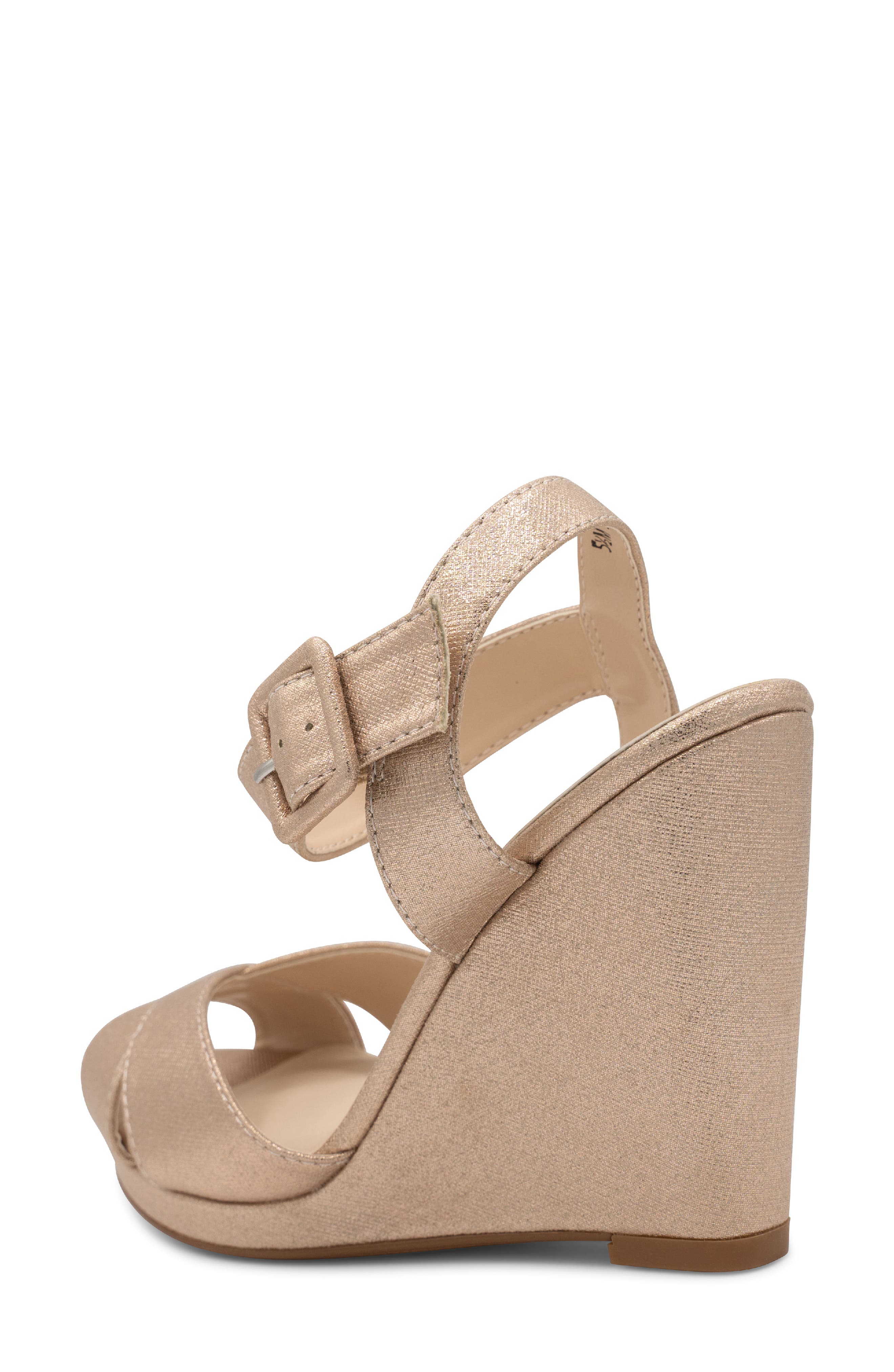 Stormy Shimmer Wedge Sandal, Alternate, color, NUDE