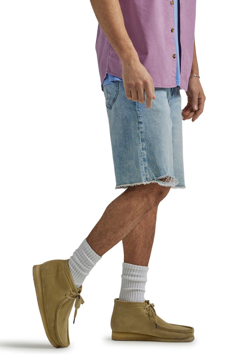 Lee Heritage Loose Fit Slouch Ripped Cutoff Denim Shorts, Alternate, color, 