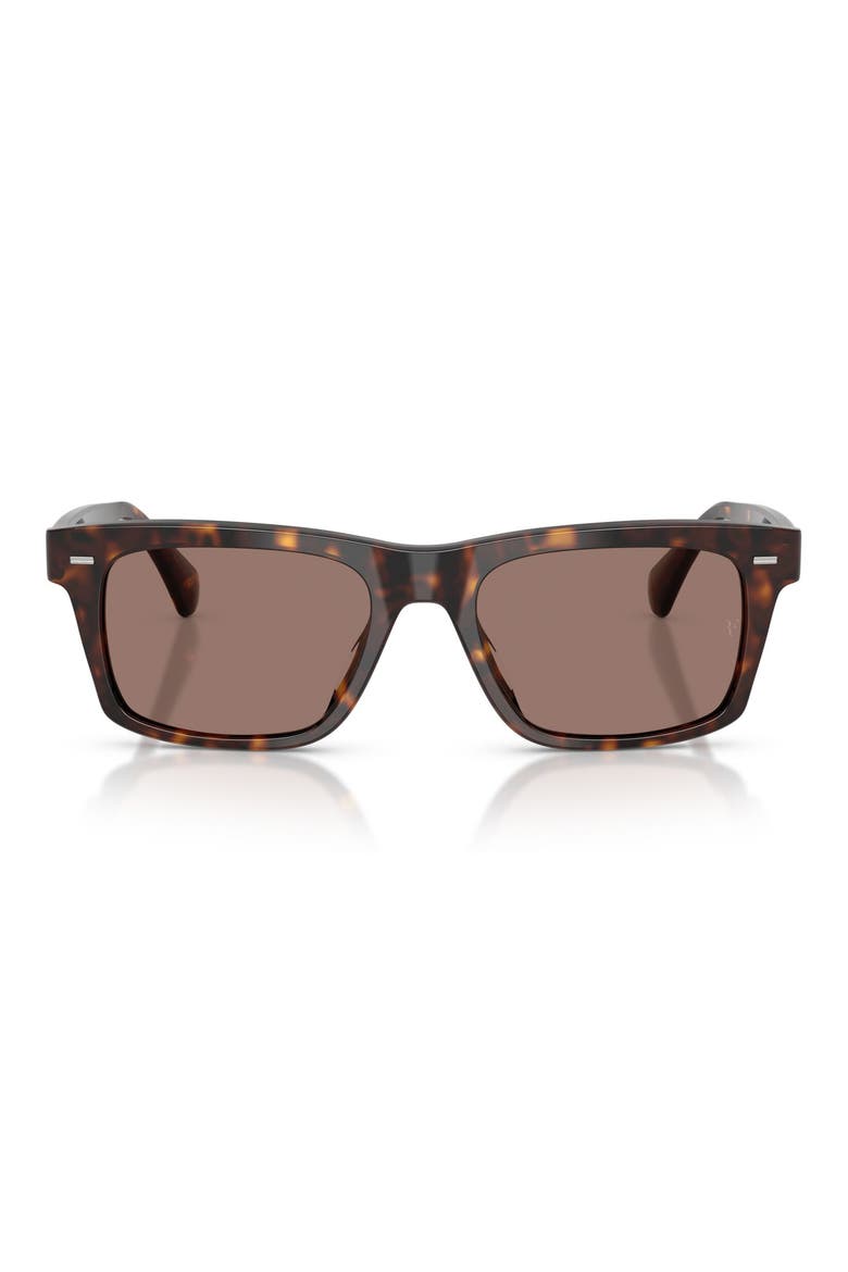 x Roger Federer Mr. Federer 55mm Polarized Rectangular Sunglasses, Main, color, SIERRA