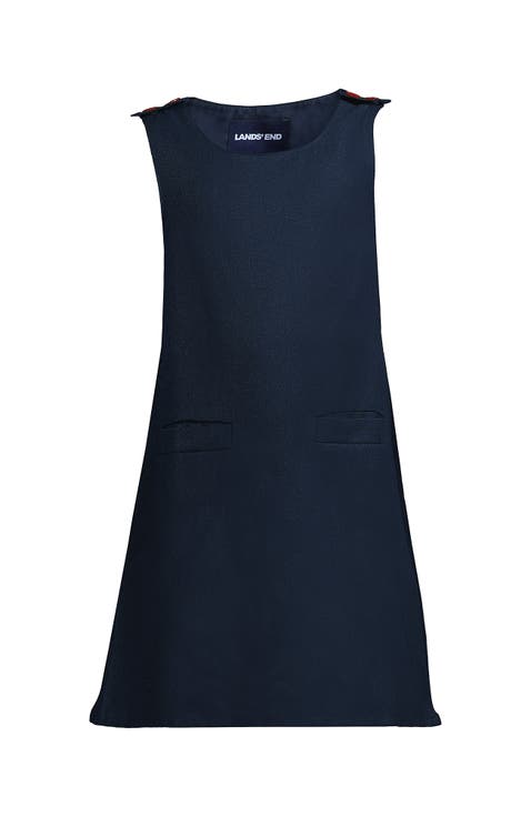 Girls Contrast Button Side Pleat Jumper