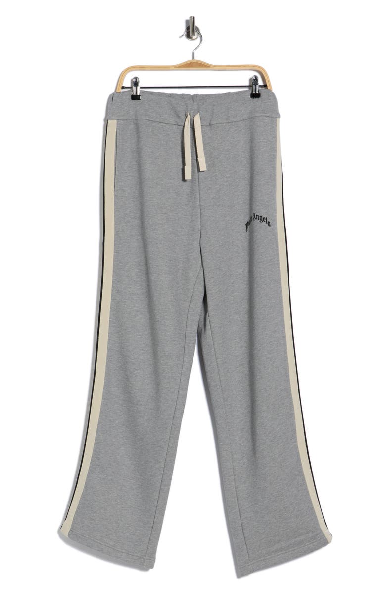 Palm Angels Curved Logo Sweatpants, Main, color, Grey