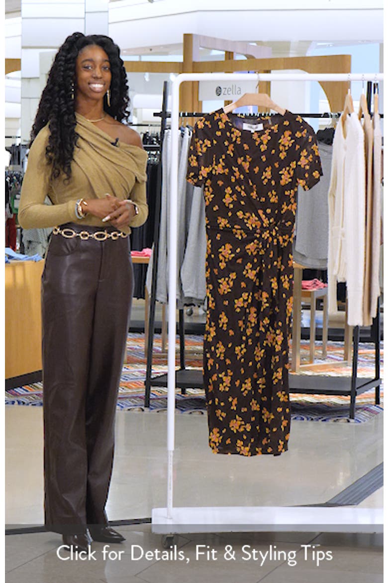 Mandy Floral Wrap Waist Midi Dress video