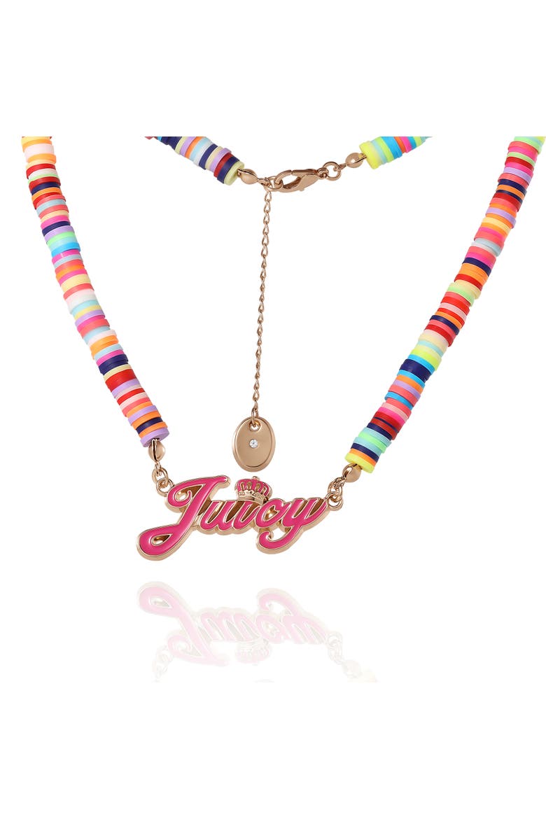 Kids Multicolor Beaded Necklace, Alternate, color, pink, rainbow