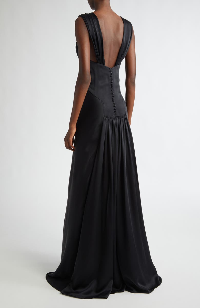 Michael Kors Collection Bias Cut Satin Charmeuse Gown, Alternate, color, 