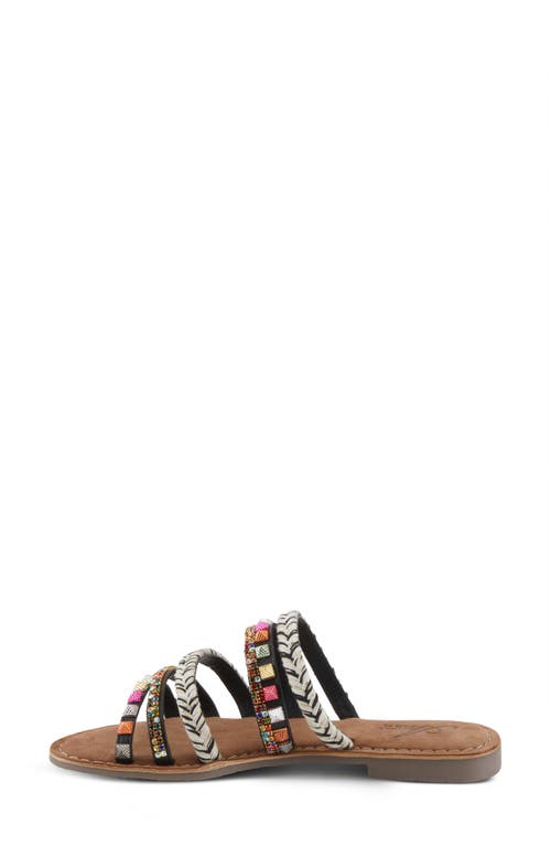 Azura By Spring Step Intoxicate Slide Sandal In Black Multi