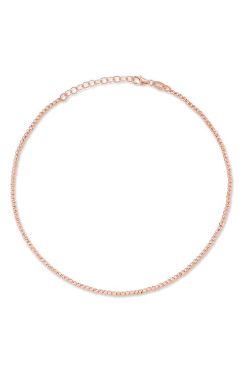 14K Rose Gold Beaded Bracelet