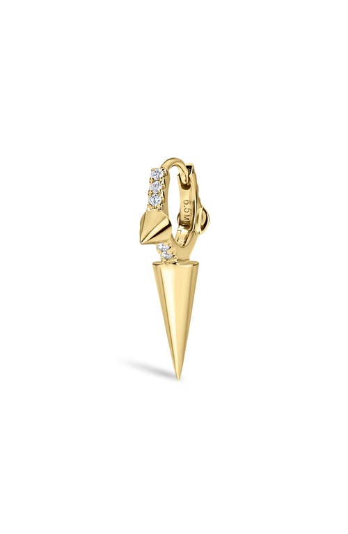 Maria Tash Tripe Spike Diamond Earring In Yellow Gold